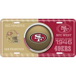 San Francisco 49ers NFL Bullseye License Plate